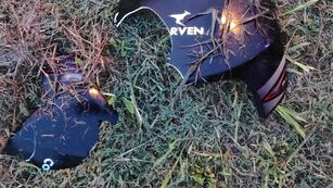 Parte de la moto recuperada