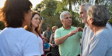 María Eugenia Vidal en San Luis, junto a Claudio Poggi.