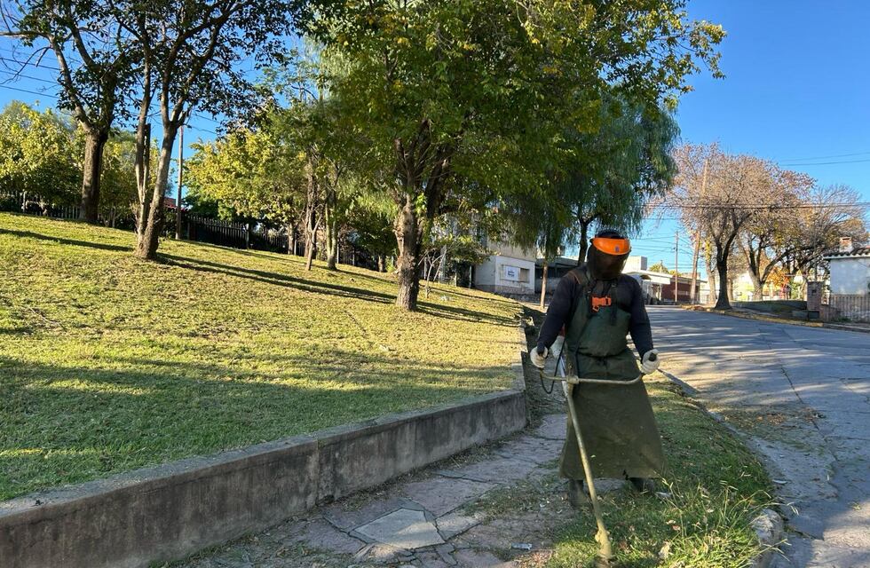 Continúan los trabajos de limpieza y mantenimiento en espacios públicos de Villa Carlos Paz
