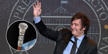Así será el bastón presidencial de Javier Milei.