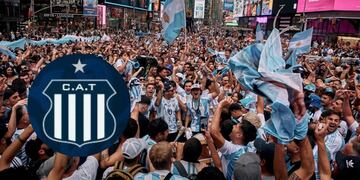 El fanático de Talleres desató la euforia en Times Square.