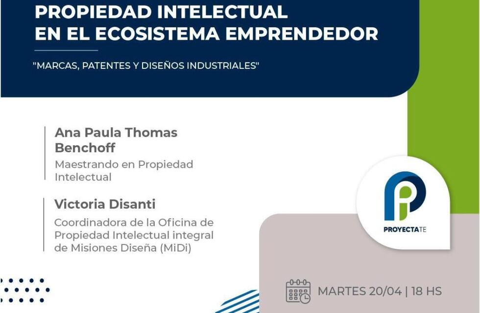 En esta jornada se llevará a cabo una charla sobre propiedad intelectual