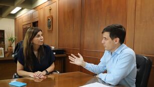 La diputada nacional (PRO) Germana Figueroa y el intendente Leonardo Viotti