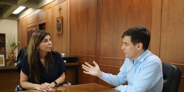 La diputada nacional (PRO) Germana Figueroa y el intendente Leonardo Viotti