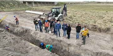 Susbielles recorrió la obra hídrica Paso Piedras - Grumbein.