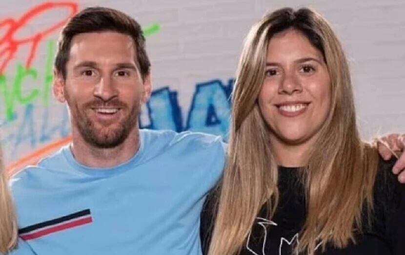 Lionel Messi y María Sol Messi.