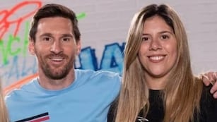 Lionel Messi y María Sol Messi.