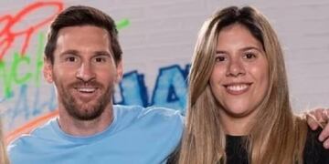 Lionel Messi y María Sol Messi.