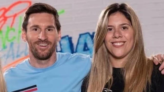 Lionel Messi y María Sol Messi.