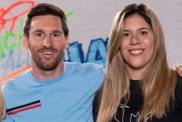 Lionel Messi y María Sol Messi.
