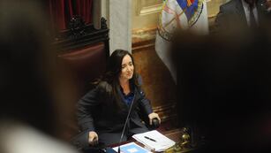 victoria villarruel sesion senado ley bases