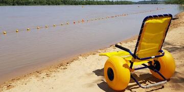 Valle María fue la primera playa inclusiva de la costa del Río Paraná.