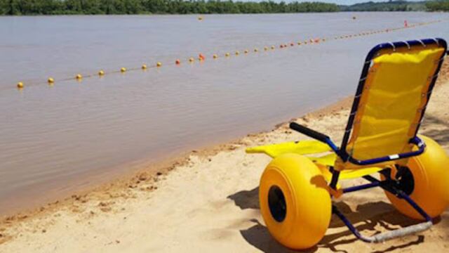 Valle María fue la primera playa inclusiva de la costa del Río Paraná.