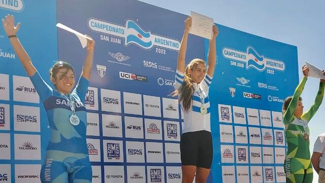 Julieta Benedetti campeona Argentina de contrarreloj individual Junior femenino, campeonato que se disputó en San Juan.