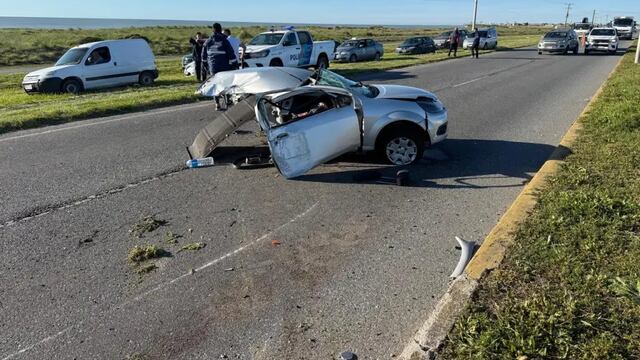 Así quedó el auto.
