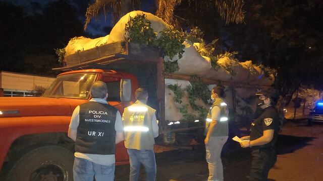 Decomisaron camión cargado con 4 mil kilos de yerba en Aristóbulo del Valle