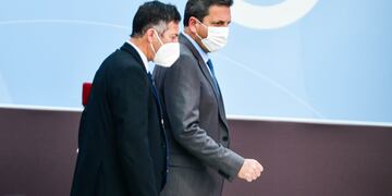 Sergio Massa en Casa Rosada durante el acto foto Federico Lopez Claro