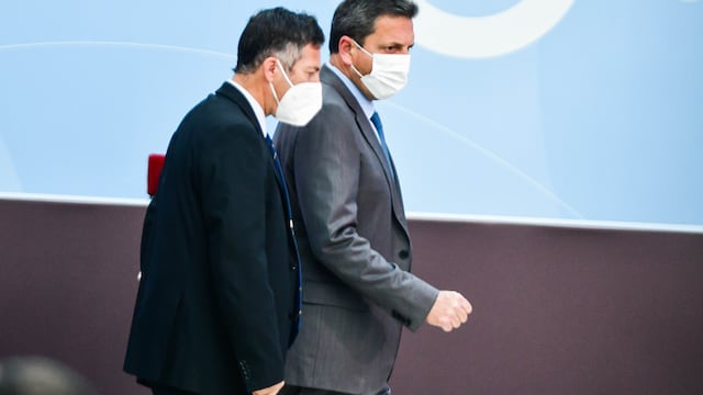 Sergio Massa en Casa Rosada durante el acto foto Federico Lopez Claro