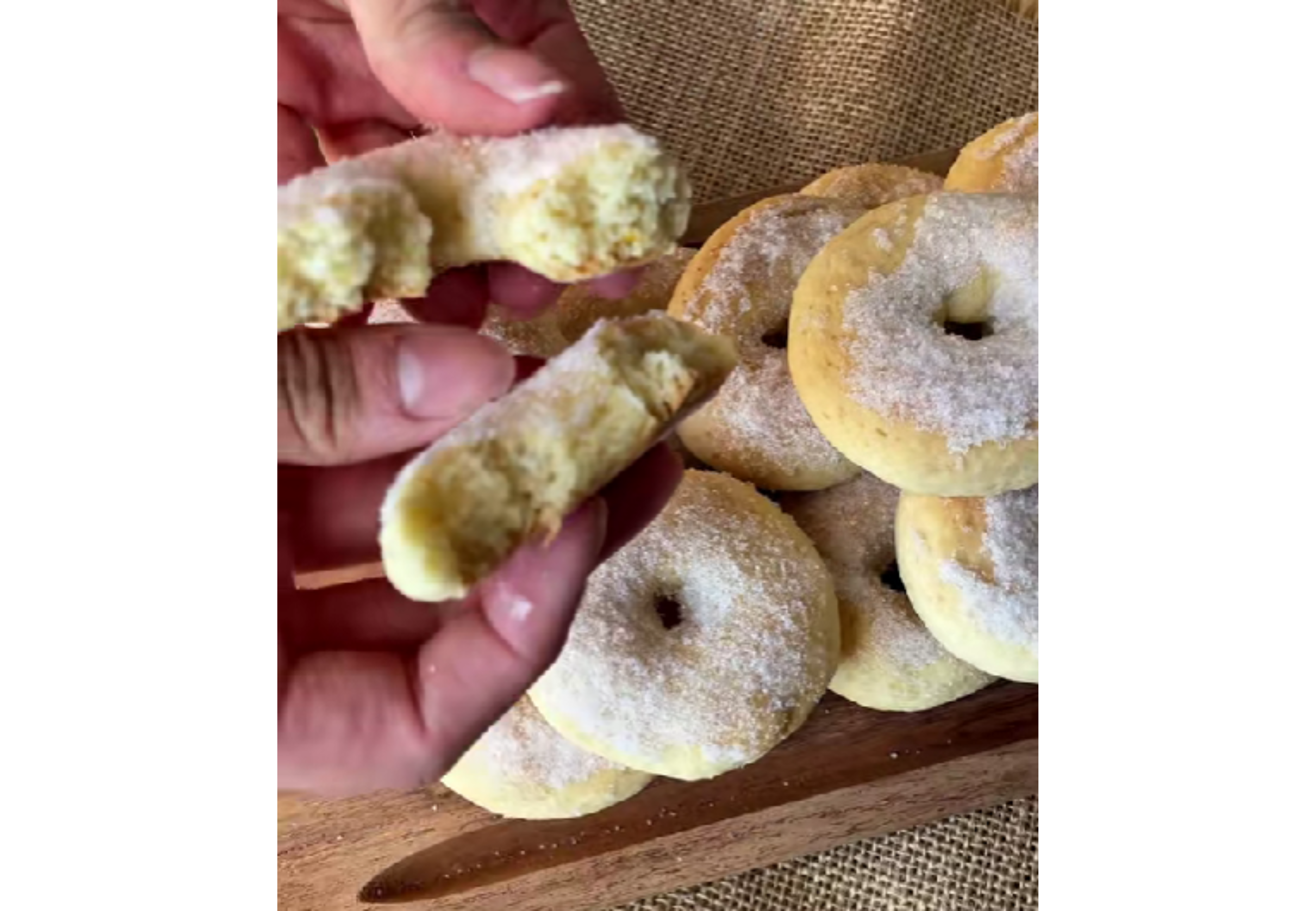 Así quedan las rosquitas caseras.
