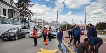 Ushuaia: familiares de víctimas de tránsito repintaron estrellas Amarillas