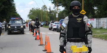 Controles en el límite entre San Francisco y la ciudad santafesina, Frontera.