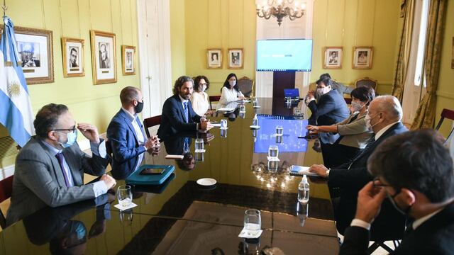 La reunión del Gabinete Económico fue presidida por Santiago Cafiero. (Foto: Presidencia)
