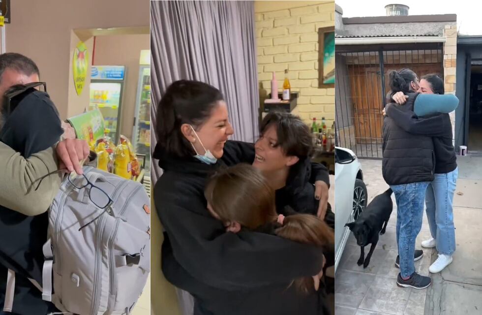 Una mendocina volvió a la provincia después de mucho tiempo, sorprendió a su familia y emocionó a todos en las redes