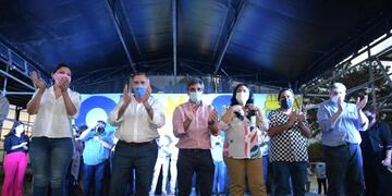 Jaldo participó en un acto en Aguilares.