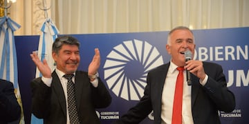 Osvaldo Jaldo junto a Miguel Acevedo