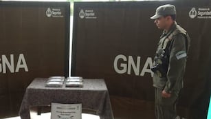 Los gendarmes incautaron varios kilos