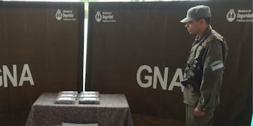 Los gendarmes incautaron varios kilos