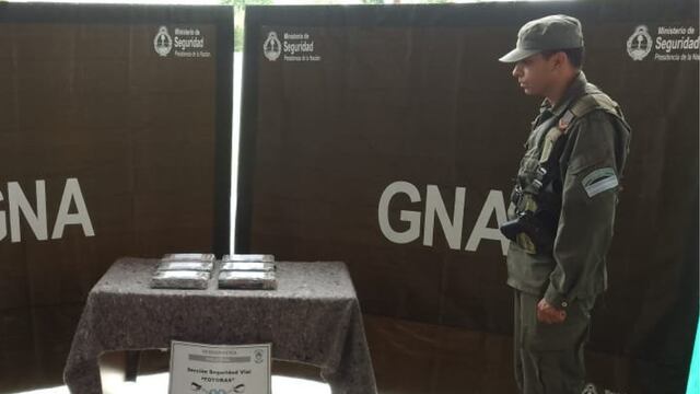 Los gendarmes incautaron varios kilos