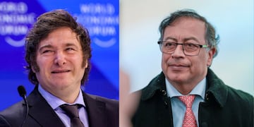 Milei y Petro, enfrentados.