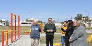 Construcción de la plaza del barrio El Bosque