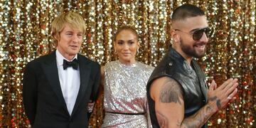 Cásate conmigo: JLO junto a Maluma y Owen Wilson (Captura de pantalla).
