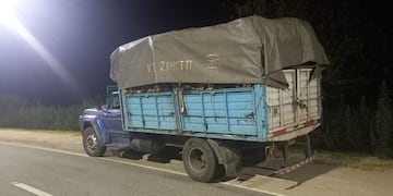 Camión involucrado en el accidente