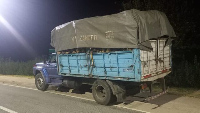 Camión involucrado en el accidente