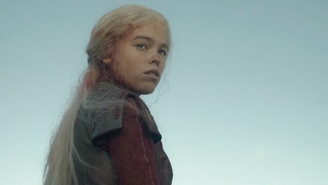Rhaenyra, interpretada por Milly Alcock.