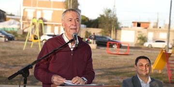 El gobernador Juan Schiaretti en Villa Nueva. (Gobierno de Córdoba)