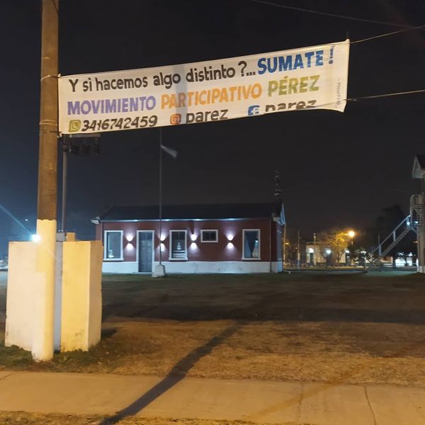“Parez” repudia el accionar de quienes robaron sus carteles en Pérez (Facebook Movimiento Participativo Parez"