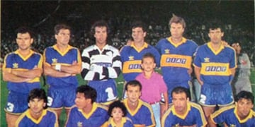 El equipo de Boca en 1989.