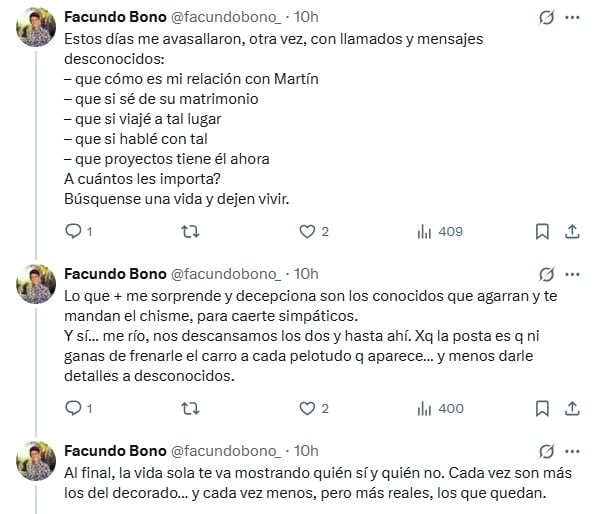 Facundo, el hijo de Martín Demichelis, en X.