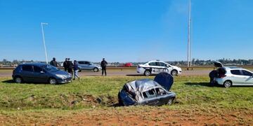 Accidente vial en el acceso Sur de Posadas.