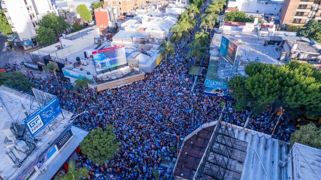 Festejos por el mundial en Carlos Paz