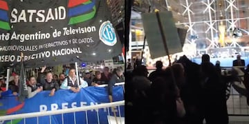 Martín Fierro 2025: protestas de los trabajadores en la puerta del hotel