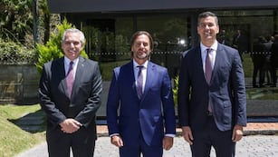 Fernández, Lacalle Pou y Peña