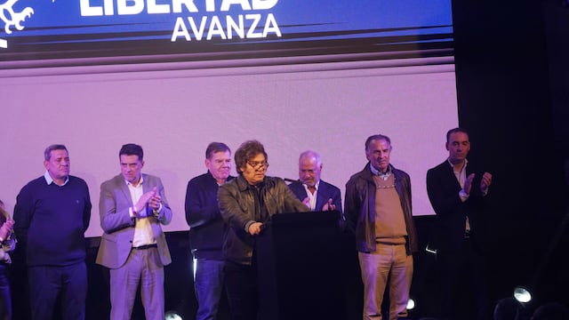 Javier Milei en La Plata. (Gentileza Clarín)