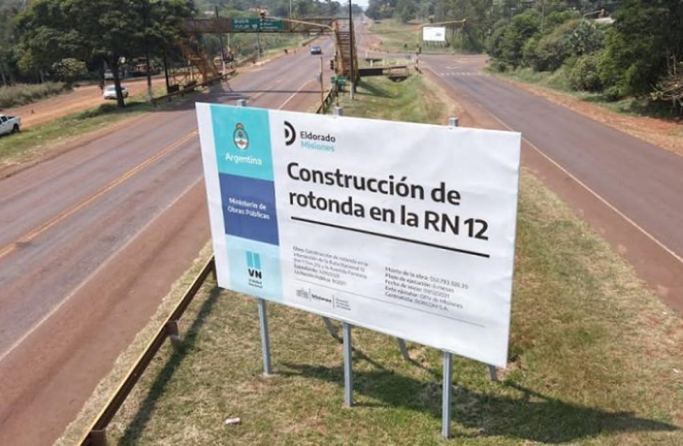 Arrancaron con las obras de la nueva rotonda de acceso a Eldorado