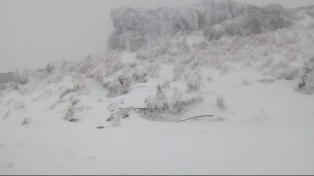 Nieve en las Sierras de los Comechingones