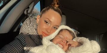 La Joaqui posó con un outfit combinado con su hija menor y enterneció a sus fanáticos.